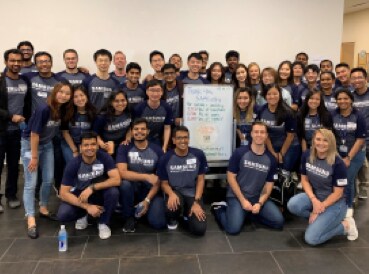 a group photo of internship students