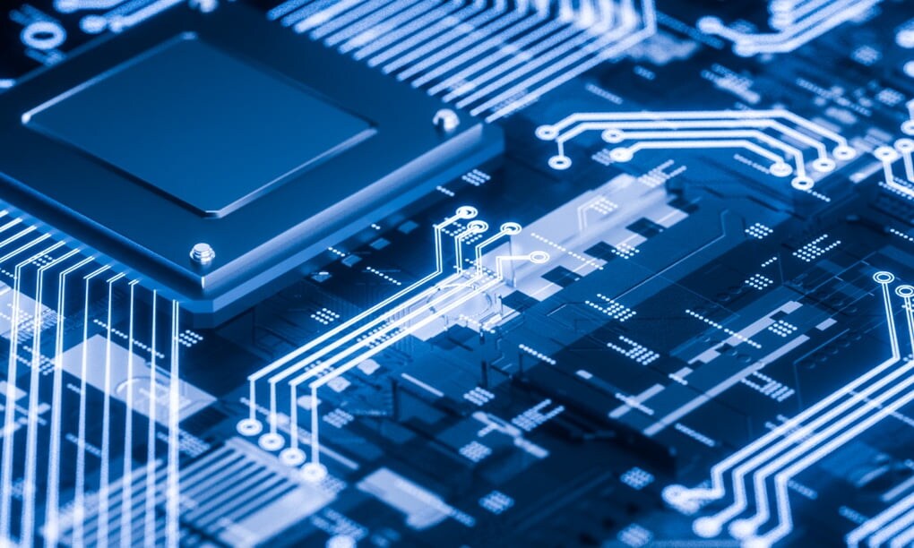 Close-up of semiconductor